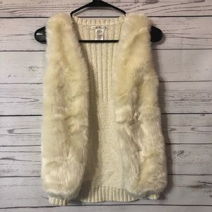 Gold sparkle fur vest